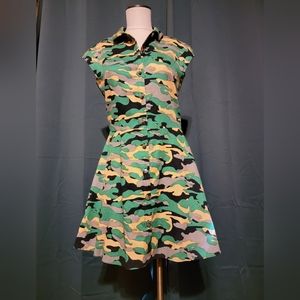 Carven camo mini dress